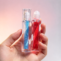 Gloss à lèvres hydratant longue durée personnalisé avec logo de marque privée, huile à lèvres repulpante aux couleurs fruitées, hydratation naturelle, vente en gros