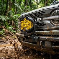 Soporte de Montaje para Barra de Luces Delantera JK Heavy Duty Al Mg para Ford Bronco 2021-2024 4x4 Todoterreno, Soporte para Faros LED, Protector de Parrilla
