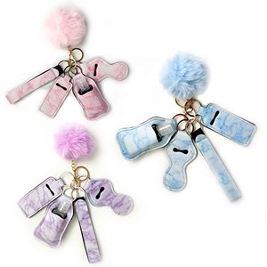 Bán Chạy Bộ Móc Chìa Khóa Chất Liệu Thợ Lặn Lạ Mắt Móc Khóa Cao Su Neoprene Hình Chữ Nhật Bằng Đá Cẩm Thạch - Product Image 2