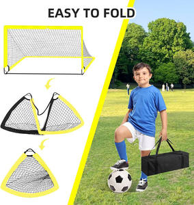 Porterías <span class=keywords><strong>de</strong></span> Fútbol Portátiles para Niños, Venta al Por Mayor OEM/ODM, Porterías <span class=keywords><strong>de</strong></span> Fútbol Plegables para Jardín, Interior y Exterior, Redes <span class=keywords><strong>de</strong></span> Fútbol Amarillas - Product Image 3