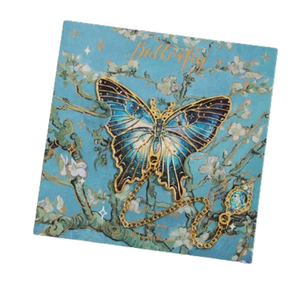 Marcapáginas de Metal de mariposa de colores con estampado UV <span class=keywords><strong>Van</strong></span> <span class=keywords><strong>Gogh</strong></span> pintura <span class=keywords><strong>libro</strong></span> amantes borla marcapáginas para escritores lectores - Product Image 3