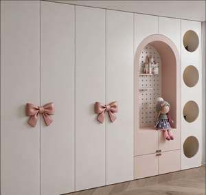 Kids <b>Wardrobe</b> with Safety Lock Multifunctional Storage Cabinet for Toys Clothes Children Bedroom Furniture - Product Image 5