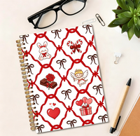 OEM ODM Personnalisé Impression offset couleur intégrale Couverture rigide en papier Motif cœur rose pour couple hiver Mignon Motif chocolat Cadeau personnalisé
