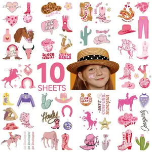 10 tờ Alpaca hình xăm với cỏ bùn ngựa dễ thương động vật Kid hình xăm Sticker