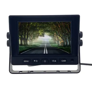 5 polegada 2 canais longo alcance dvr, painel de controle reversivo no carro, veículo, monitor de montagem