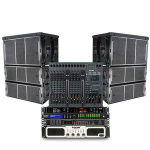 Sistema de Altavoces Line Array Doble de 8 Pulgadas RAKAVA, Sistema de Sonido Profesional de 12 Piezas para Eventos a Gran Escala - Product Image 1