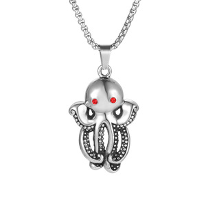 Cute Octopus Pendant <b>Titanium</b> Steel Necklace Animal Charm Themed Pendant Everyday Wear SP960 - Product Image 1