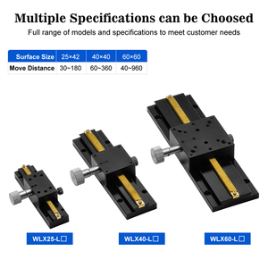 Diacion WLZ40-L100 Testa Micrometrica in Alluminio per Asse Z, Guida Lineare Manuale a Corsa Lunga, Capacità di Carico 3kgf, Corsa 60mm - Product Image 4