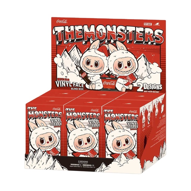 Authentic Official Pop Mart Labubu Monsters  Cola Blind Mystery Box Cute Cartoon Plush Figure Toys Pendant Dolls