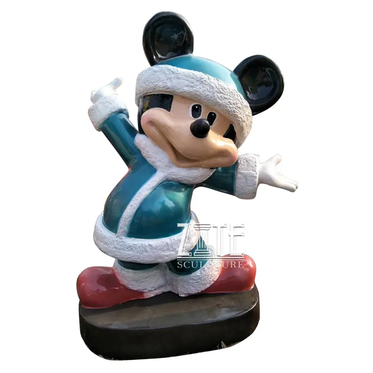 Custom life size cartoon character sculpture fiberglass resin mouse statue