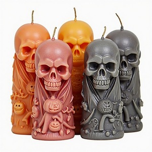 Customizable 3D Silicone <b>Molds</b> For Halloween DIY <b>Candle</b> Making Kits Transparent Rectangle Shape - Product Image 5