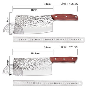 Cuchillo de cocina forjado a mano, cuchillo de carnicero de acero inoxidable, cuchillo afilado para rebanar, popular en puestos callejeros y ferias comerciales. - Product Image 5
