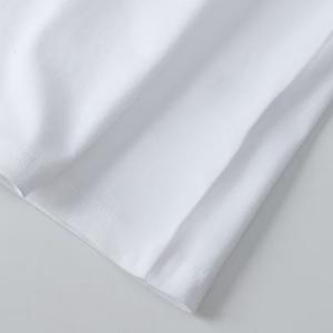 T-shirt de luxe pour homme 100 % coton, tissu tissé de haute qualité, couleur unie épaisse, broderie personnalisée surdimensionnée, vêtements de fitness - Product Image 6