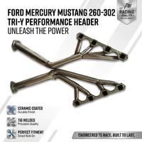 Collecteur d'échappement Tri-Y pleine longueur en acier inoxydable, paire de collecteurs à fixation directe pour Ford Mercury Mustang Cougar 260 289 302