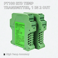 PT100 RTD Temperature Transmitter 0-100C 0-500C 4-20mA 0-10V/5V Plastic ODM OEM IP64 Industrial Automation Temperature Signal