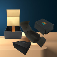 Boîte Cadeau Pliante pour Chemises et Chaussettes, Emballage Rigide de Haute Qualité avec Fermeture Magnétique, Gaufrage et Lamination Mate, en Carton Souple Recyclable