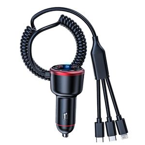 ที่ชาร์จในรถยนต์ 330W ชาร์จเร็วพิเศษ พอร์ต USB Type C คู่ พร้อมหน้าจอ LED ตัวเครื่องโลหะผสม ใช้ได้กับรถยนต์ทั่วไป - Product Image 5