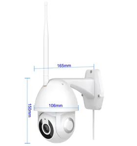 Home Security Outdoor Wifi Camera 3MP Pan Tilt Night Vision Tuya Wifi Dome Camera With Alarm