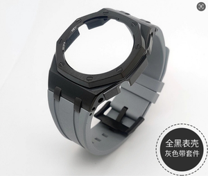 Super Ventes - Kit de modification <span class=keywords><strong>G</strong></span> <span class=keywords><strong>Shock</strong></span> <span class=keywords><strong>GM</strong></span> <span class=keywords><strong>2100</strong></span> - Kit de <span class=keywords><strong>montre</strong></span> - Bracelet en caoutchouc fluoré bleu et boîtier en acier inoxydable noir pour GA2100 - Product Image 5