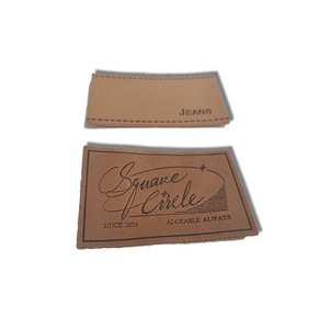 Custom <strong>Brand</strong> Logo Heat Press Real Genuine Pu <strong>Fake</strong> Leather Self Adhesive Patch Jeans Oeko Tex for Furniture - Product Image 2