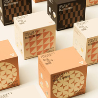 Boîte d'emballage de luxe en carton blanc biodégradable et recyclable personnalisée pour les produits de café de spécialité, les cosmétiques, les bougies, avec logo imprimé