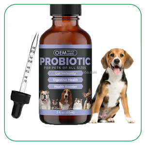 Ausreson OEM probiotiques gouttes soutien <span class=keywords><strong>5</strong></span> ml suppléments de santé pour chien de compagnie 300 milliards d'enzymes digestives gouttes probiotiques pour animaux de compagnie - Product Image 1