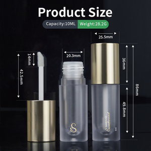 Personalizable 6ml lindo plástico brillo de labios contenedores tubo varilla áspera vacío brillo de labios tubo para cosméticos lápiz labial capacidad 5ml - Product Image 3