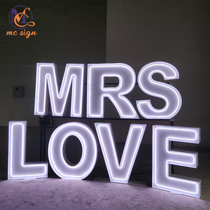 حروف وأرقام نيون معدنية عملاقة مخصصة بإضاءة RGB مقاس 3 و4 أقدام لتزيين حفلات الزفاف وأعياد الميلاد والمناسبات - الأكثر مبيعًا لعام <span class=keywords><strong>2026</strong></span> - Product Image 4