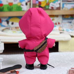 Vêtements pour poupée Labubu 17 cm, ensemble de dessinateur de bande dessinée, tenue trois pièces avec chapeau et salopette pour accessoires de jouets de collection - Product Image 3