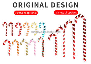 היידי אלגנטי חג המולד קישוט קישוט לבן אדום קצף בד מצמד סוכריות חג המולד עץ לוליפופ תליון רשת לירי לירי - Product Image 6