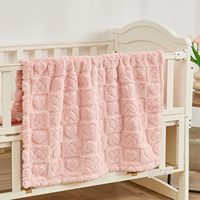 Couverture polaire ultra douce et moelleuse à carreaux en forme de cœur pour bébé, idéale pour filles, garçons, nouveau-nés et nourrissons – Nouvelle collection à succès