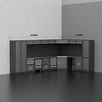 Système modulaire d'atelier de garage OEM, unité de rangement pour outils en métal, armoire combinée, capacité de charge de 500 kg