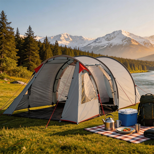Outdoor <b>Waterproof</b> Tunnel <b>Tent</b> Portable Lightweight Camping <b>Tent</b> for Family Hiking Backpacking Travel Outdoor Adventures - Product Image 2