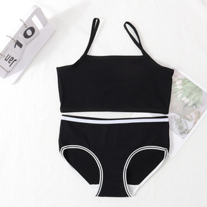 Conjunto de Ropa Interior para Niñas de Secundaria, Top Deportivo de Algodón que Absorbe la Humedad - Product Image 6