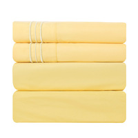 Parure de draps en coton égyptien moderne et minimaliste, confortable et douce, avec taie d'oreiller lisse et durable, drap-housse brodé pour la maison