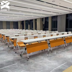 Table de Conférence Pliante en Bois, Modulable, Design Contemporain et Durable – Mobilier Commercial pour Bureau et <span class=keywords><strong>Réunion</strong></span> - Product Image 6