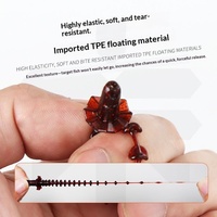 Leurre flottant TPE à queue aiguille et jupe, infusé de paillettes, pour la pêche au bar, au poisson mandarin, en montage Ned Rig, Texas Rig, Drop Shot Rig en eau douce