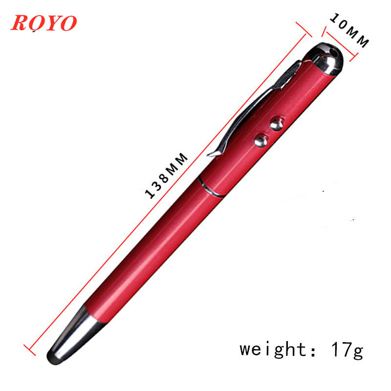 in Pen Multifunctional Stylus Touch Screen Laser Point Pen Metal  Ballpoint Pen with LED Light