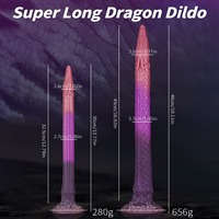 YAQU Monster Dildo Extra Overlength Big Silicone Pene realista Juguete sexual para mujeres