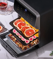 Friteuse Visual intelligent home flip fryer électrique Four multicouche multifonctionnel sans huile