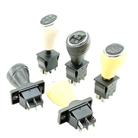 Interruttore elettronico a leva per auto elettrica KCD4 a sei pin, tre posizioni/reset, tipo barca, IP65, 10A, in plastica, Avanti/Stop/Indietro