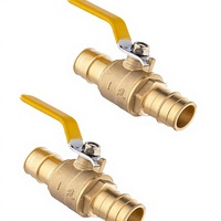 Katup Bola Ekspansi PEX-A Kuningan 1-Inci untuk Pipa PEX-A |   F1960 Shutoff Yellow Handle Bersertifikat UPC China VALVE155(2)