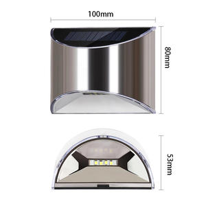 Lampe solaire murale LED étanche IP67 pour extérieur, lumière blanche, lampe de sécurité pour maison, cour, clôture, jardin, patio, <span class=keywords><strong>portail</strong></span> - Product Image 3