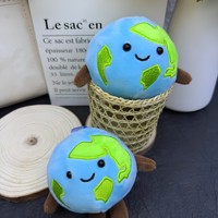 Porte-clés en peluche Terre souriante mignonne, pendentif de sac en forme de planète en peluche douce, jouet de dessin animé créatif, cadeau pour amis et enfants