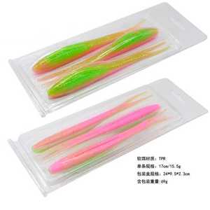 OEM 3 pièces/sac leurre de pêche en TPE 18cm 18g appât souple en forme de ver en forme de V appât nageur en forme de ver d'eau douce - Product Image 3