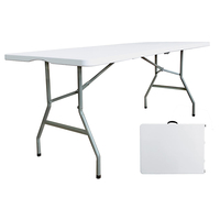 Table pliante rectangulaire moderne et portable de 6 pieds en plastique pour événements, idéale pour le jardin, le camping et les banquets – Vente en gros sur mesure