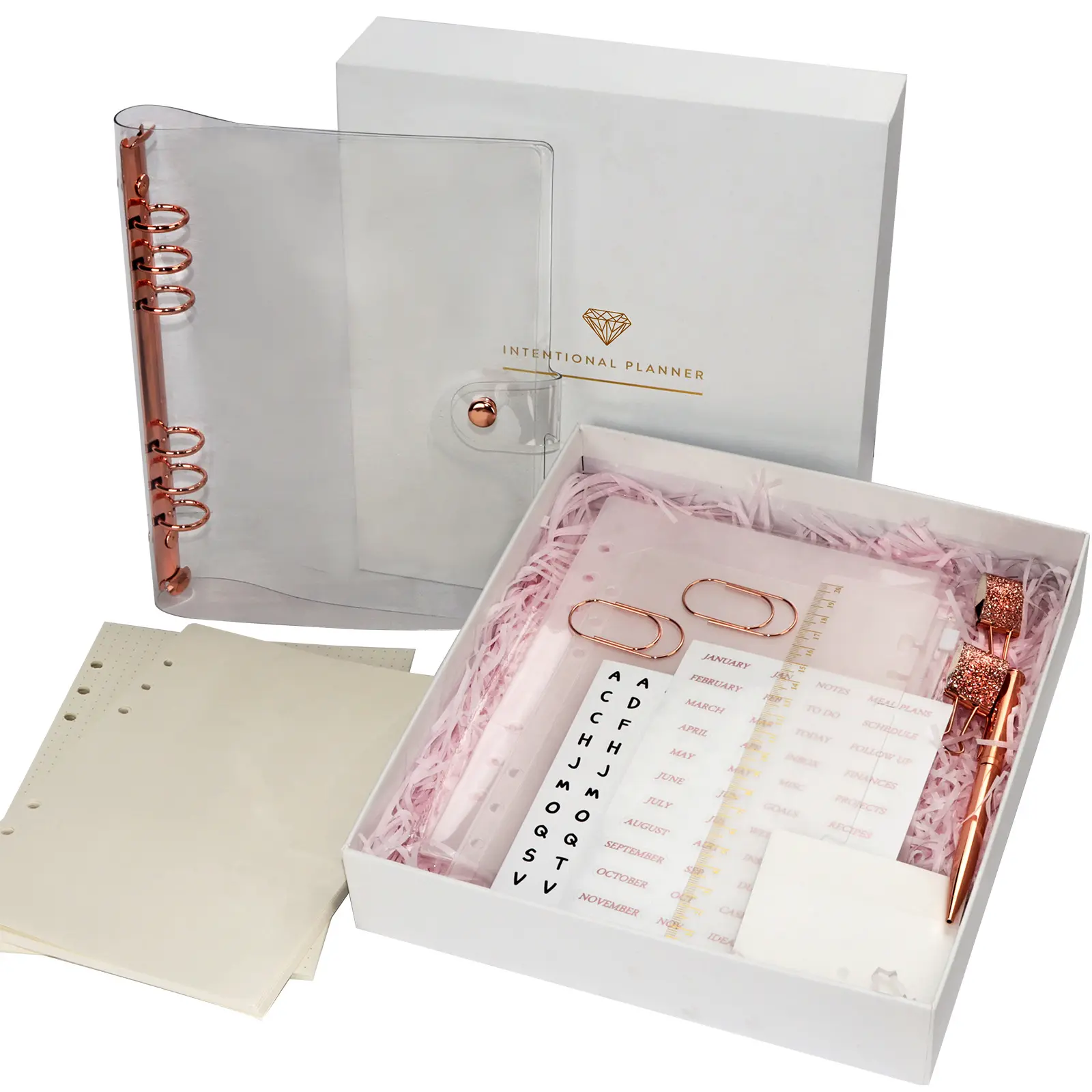 Пользовательские Дети Снова в школу розовые Необычные Канцелярские Подарочные наборы с бумажной коробкой
