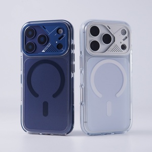 Funda Magnética Personalizada con Bloques de Color para iPhone 17 16 Pro Max, Carga Inalámbrica, con Marcos Metálicos, Cubierta Trasera Protectora - Product Image 2