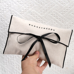 Eco-friendly Durable Custom Logo Printing Cotton Linen <b>Envelope</b> Bag Vivid Makeup Cosmetic Packaging Cotton Linen Dust Pouch - Product Image 2