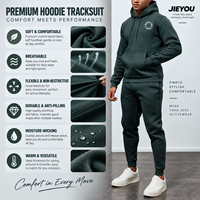 Ensemble de survêtement en molleton de coton écologique pour homme, coupe régulière, anti-boulochage, durable, avec logo personnalisé, survêtement de sport de luxe